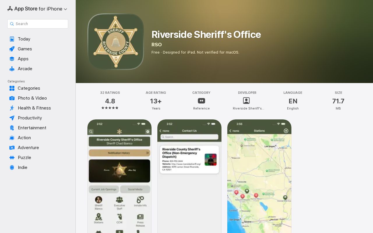Riverside County 24 hour release Sheriff app information channel